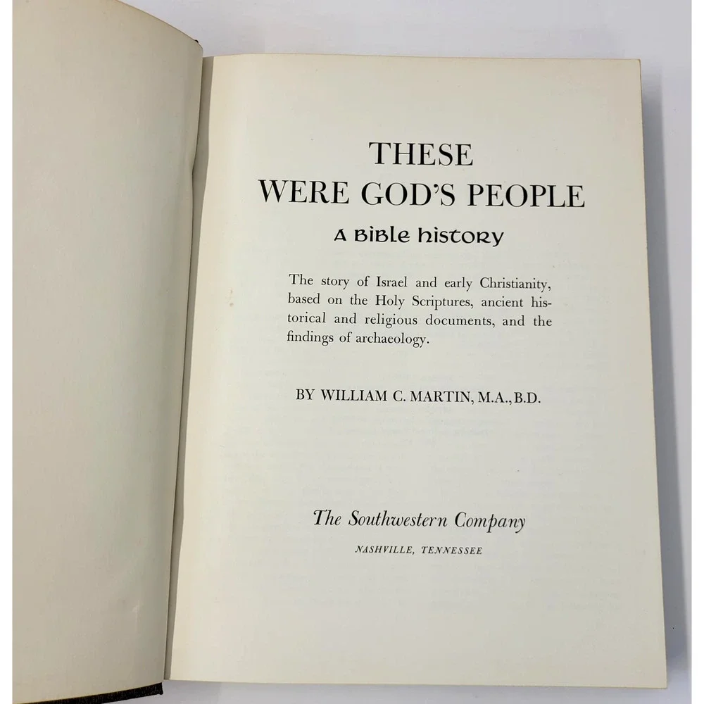 Vintage 1966 These Were God's People William C Martin Bible History Hardcover‎